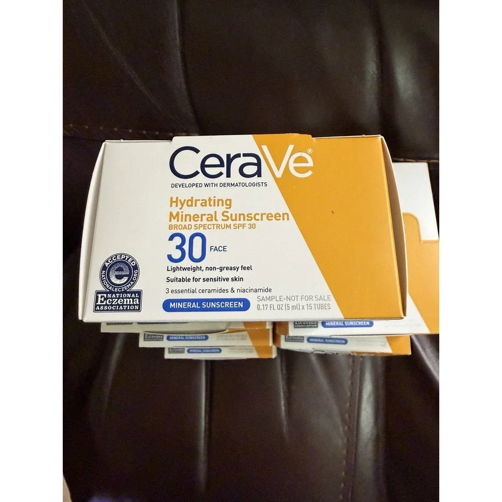 CeraVe Hydrating Mineral Sunscreen 15 Count Lot Of 7 Boxes 2.55 Fl Oz EXP 2026